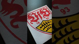 STUTTGART VFB ⬜🟥 Emblem stuttgart bundesliga posca drawing [upl. by Ariaz]