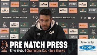 PREMATCH PRESS  Ospreys v Sale Sharks with Rhys Webb [upl. by Gillmore716]