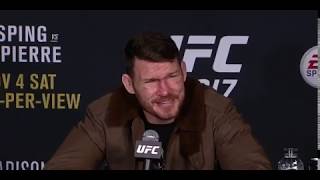 Michael Bisping vs GSP Post Fight Press Conferences [upl. by Ecahc974]