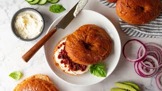 Sun Dried Tomato and Basil Bagels [upl. by Airtemed]