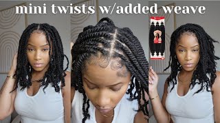 Easy Mini Twist wadded Hair Tutorial  no rubberbands crochet method  SharronReneé [upl. by Frankie]