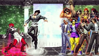 KOF Mugen Orochi Iori Yagami Remake LV 4 Vs Kyo Kusanagi Ralf Jones Team [upl. by Anaud]