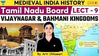 Vijaynagar amp Bahmani Kingdoms  Tamil Nadu Board History UPSC  Arti Chhawari  L9 [upl. by Nazar307]