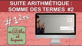 Calculer la somme des termes dune suite arithmétique 2  Première [upl. by Nnyleimaj]