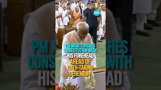 PM Modi Touches Constitution With His Forehead Ahead Of OathTaking Ceremony [upl. by Uaeb431]