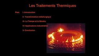 Traitement ThermiqueThermochimique Fabrication Mécanique درس في [upl. by Hsitirb210]