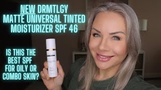 NEW DRMTLGY Matte Universal Tinted Moisturizer SPF 46  Tested on OILY skin [upl. by Atiuqam]