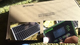 Topsolar Solar Panel Kit 30W 12V Monocrystalline with 10A Solar Charge Controller unboxing [upl. by Anthea]