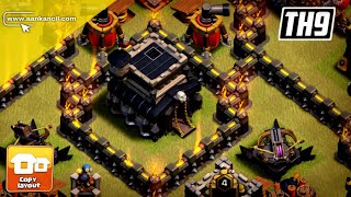 NEW STRONGEST COC TH9 WAR Base Design 2024 with Copylink Speed Build 488 [upl. by Brenn983]