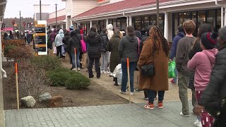 What it looked like at Wrentham Outlets on Black Friday [upl. by Alimak]