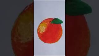 🍊How todraw an orange orange art easy way🍊 খুব সহজে কমলা আঁকা [upl. by Harris]