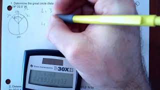 Great Circle Sailing  Calculate Distance when L1 and L2 are same making L2 positive on TI30XIIS [upl. by Leahcimnaj]