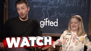 Gifted Exclusive Movie Interview with Chris Evan and Mckenna Grace  ScreenSlam [upl. by Samford]