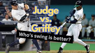 Aaron Judge v Ken Griffey Jr Swing Analysis and Comparison [upl. by Nanny]