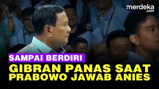 Gibran Ikut Panas sampai Berdiri saat Prabowo Jawab Anies Soal Putusan MK [upl. by Shulamith368]