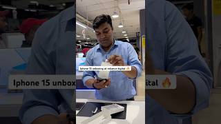 Iphone 15 unboxing at reliance digital unboxing appleiphone new ytshorts shortfeed shorts [upl. by Mariandi396]