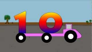 Vids4Kidstv  Number Trucks [upl. by Nyrac]