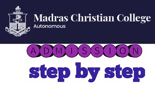 Madras Christian College Apply Online [upl. by Burnsed280]