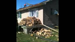 March 2 2012 Tornado damage in East Bernstadt Kentucky [upl. by Dnarb594]