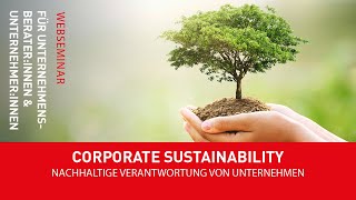 Webinar  Corporate Sustainability  Andreas Dolezal  UBIT Wien [upl. by Lizned]