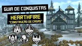 Como Construir Casas em Skyrim  Guia de Conquistas Hearthfire [upl. by Acacia]