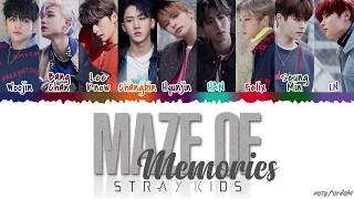 STRAY KIDS 스트레이 키즈  MAZE OF MEMORIES 잠깐의 고요 Lyrics Color CodedHanRomEng [upl. by Ahsiener]