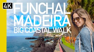 ULTIMATE Funchal Coastal Walk to Camara De Lobos  Madeira Portugal 4K UHD [upl. by Asek]