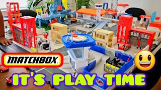 Super Fun Play time with my Kids Matchbox Action drivers city sets [upl. by Scales273]