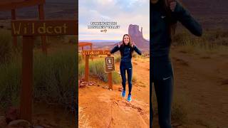 RUNNING IN THE MONUMENT VALLEY 🤠 I did a loop around the rock Mitten Butte running sport [upl. by Anesusa498]