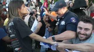 Protest and Clashes outside Trumps Bronx Rally in Crotona Park [upl. by Enneicul]