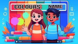 quotLearn colours name with funquot New colour friends adventure coloursname colour drawingcolournames [upl. by Tawnya288]