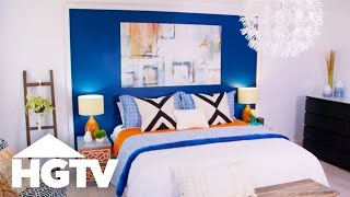 Create a Faux Headboard With Paint and Trim  HGTV [upl. by Airdnahc]