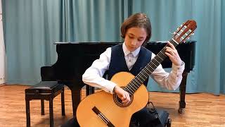 Leo Brouwer Estudios Sencillos Etude no1 played by Levente Csonka [upl. by Narmis]