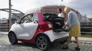 Smart Fortwo Cabrio  Red Color  Video on the Road [upl. by Dagney22]