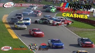 2017 NASCAR Xfinity Series Crashes Iowa Bristol [upl. by Joella]