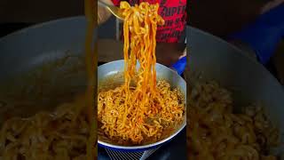 Trying 2x Spicy Noodles 🥵 Samyang 2x Spicy Noodles Recipe 🤯 viral youtubeshorts [upl. by Hsima366]