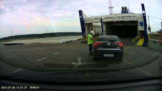 Klaipeda  Kiel ferry car boarding [upl. by Itram]