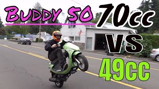 Genuine buddy 50 70cc build race [upl. by Glennie]