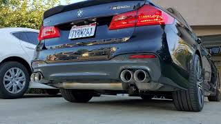 BMW M550i w Dinan exhaust and resonators deleted [upl. by Eanel404]