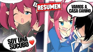 📛La súcubo que eligió a un chico nerd para chupar su alma  My succubus girlfriend Resumen [upl. by Hgielak]