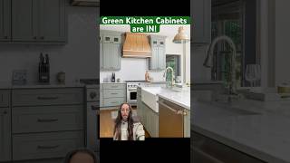 Green kitchen cabinets are IN Free samples on our website greencabinets newkitchen dreamkitchen [upl. by Madea]