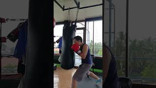 Sept 18  Peekaboo Boxing Bag Work after 3 months break  boxing boxingtraining boxingworkout [upl. by Ynney]