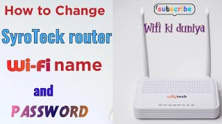 How to configuration SyroTeck router  configure FTTH ONUONT Modem wifi syrotech [upl. by Home788]