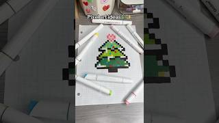 🎄Pixel art ideas pixelart pixel pixelartideas art artideas drawing christmas [upl. by Airemahs157]