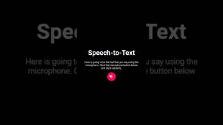 Html CSS JavaScript  Speech to Text  voice notes  shorts how programming [upl. by Anelrihs]