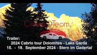 Trailer 2024 Cabrio tour Dolomites  Lake Garda Herbst [upl. by Irbua]