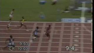 Ben Johnson  World record 984 Rome 1987 World Cup 100 meters [upl. by Maxia]