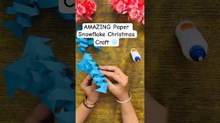 AMAZING Paper Snowflake Christmas Craft Decorations Tutorial ❄️ youtubeshorts viralshorts viral [upl. by Lanrev]