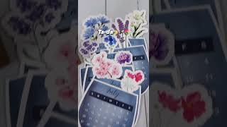 🌸Flower vase stackable mini calendar 2025✨📆 trending 2025 calendar ndar [upl. by Kyd322]