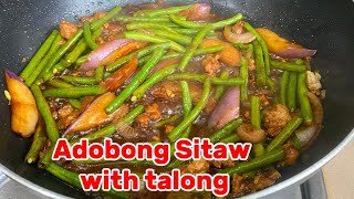 How to cook adobong Sitaw with talong recipe Maricel Catabay [upl. by Hellah]